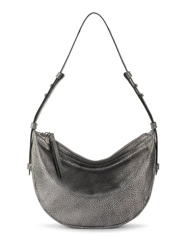 Tess Shoulder Bag - Leather - Dark Silver sold by Boston Proper