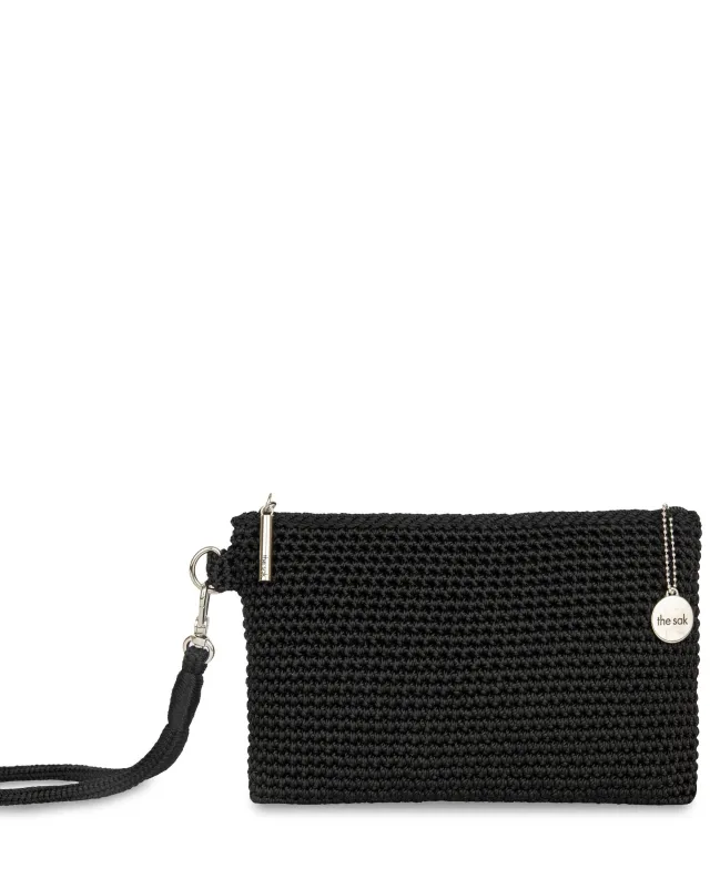 Vita Wristlet - Hand Crochet - Black sold by Boston Proper