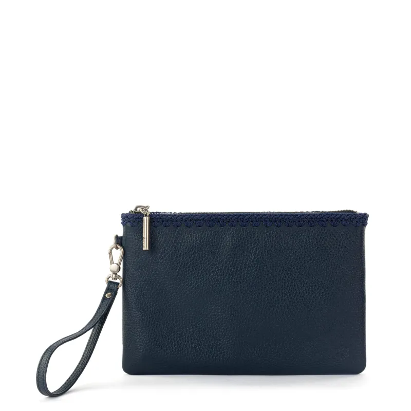 Vita Wristlet - Leather - Indigo sold by Boston Proper