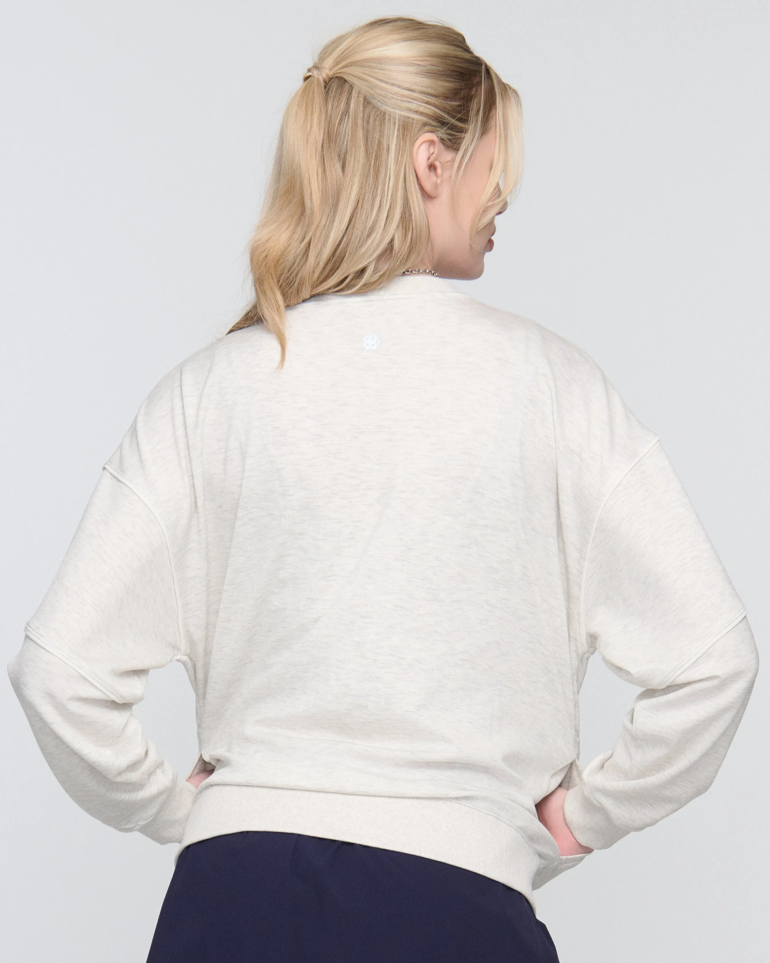 Rosa Pickleball Sweater – Long Sleeve Crewneck sold by Boston Proper product image thumbnail 5