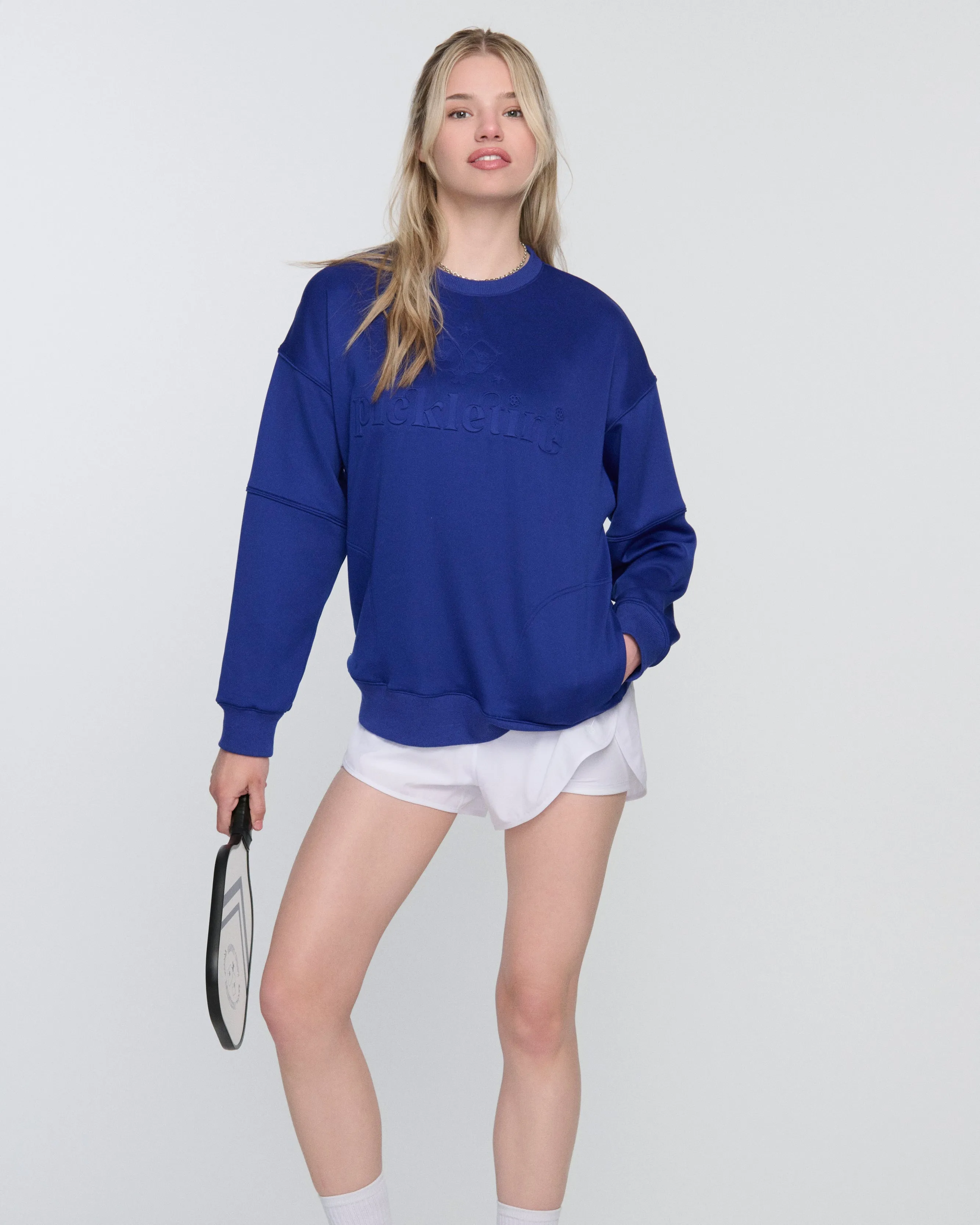 Rosa Pickleball Sweater – Long Sleeve Crewneck sold by Boston Proper product image thumbnail 3