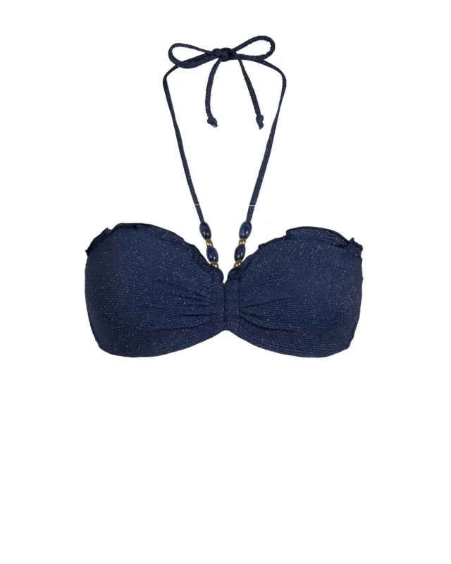 Alexis Top In Marine Blue Metallic made by Change of Scenery