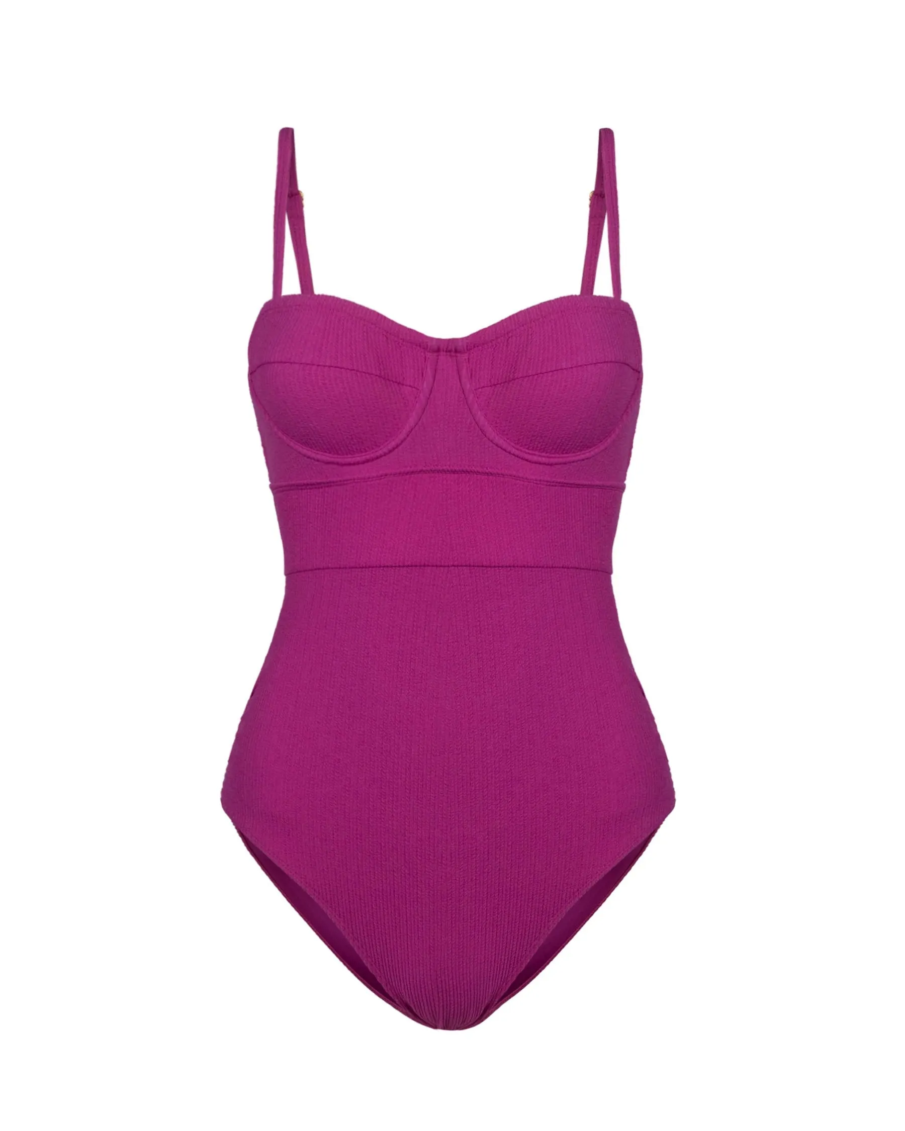 Anabel One Piece In Plum Texture sold by Boston Proper