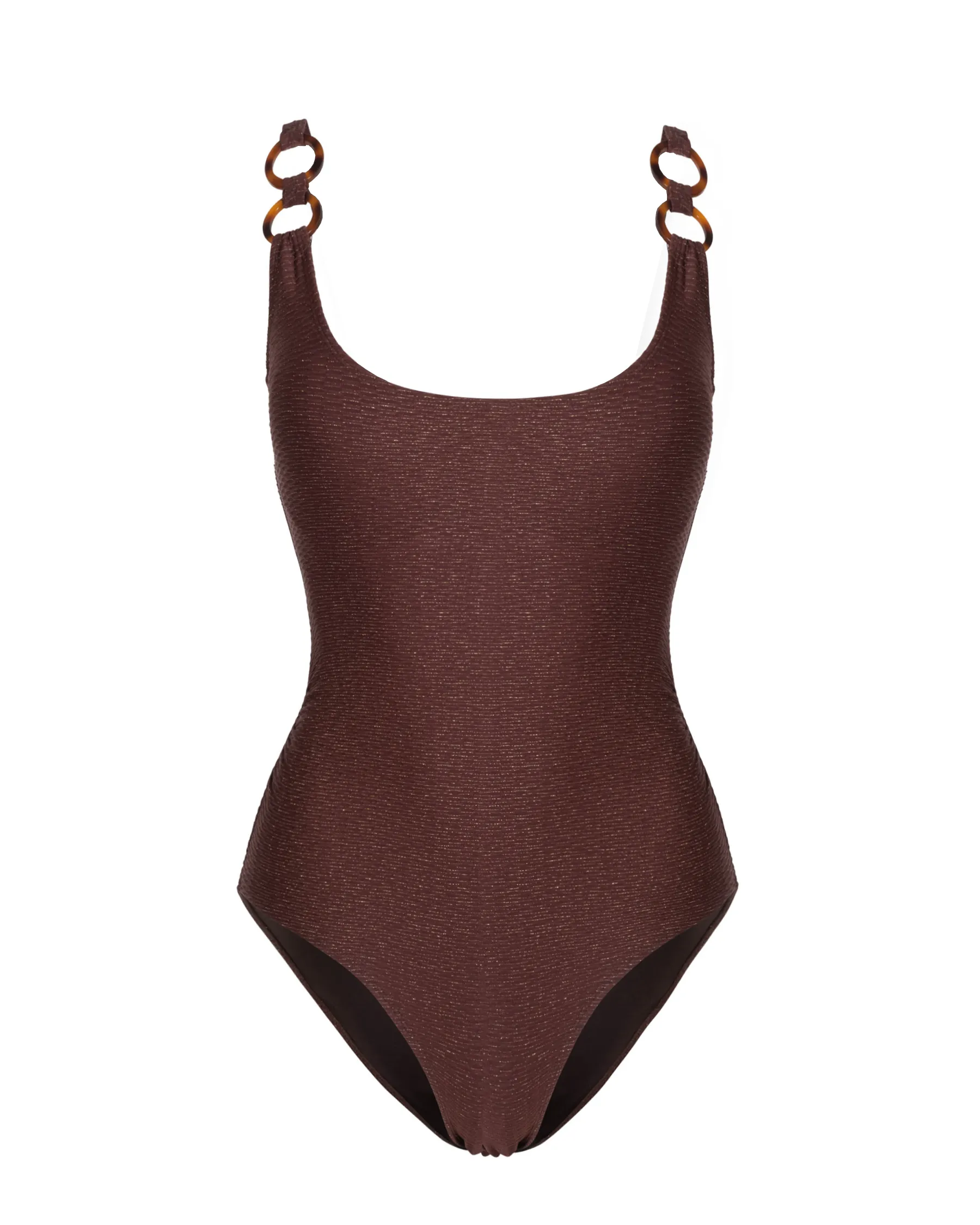 Chloe Tank One Piece In Cacao Metallic sold by Boston Proper