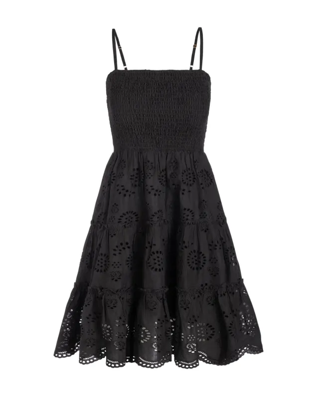 Hannah Dress In Black Eyelet sold by Boston Proper