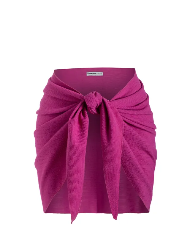 Liv Sarong In Plum Texture sold by Boston Proper