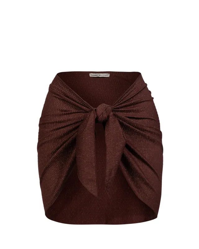 Liv Sarong In Cacao Metallic sold by Boston Proper