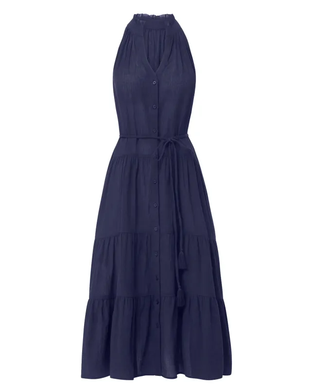 Tracy Dress In Navy sold by Boston Proper