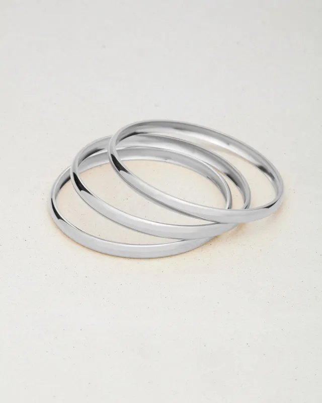 Augustine Bangle Set Silver sold by Boston Proper