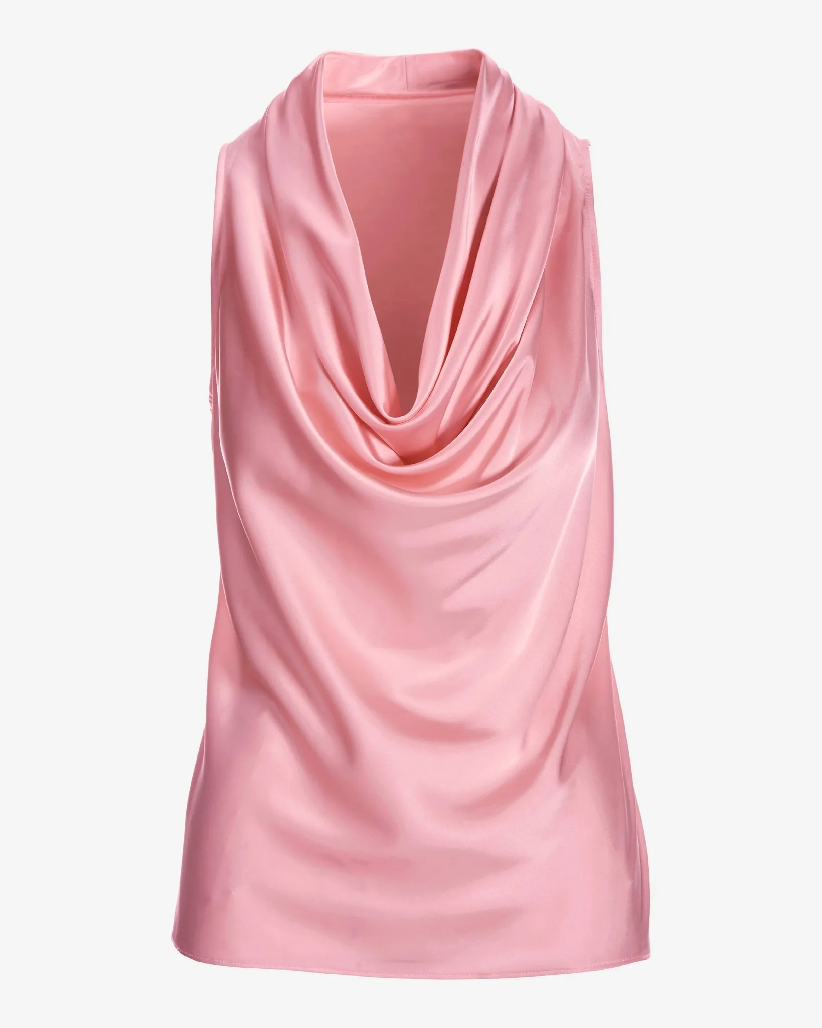 Marilyn Cowl-Neck Charmeuse Blouse Flamingo Pink sold by Boston Proper product image thumbnail 2
