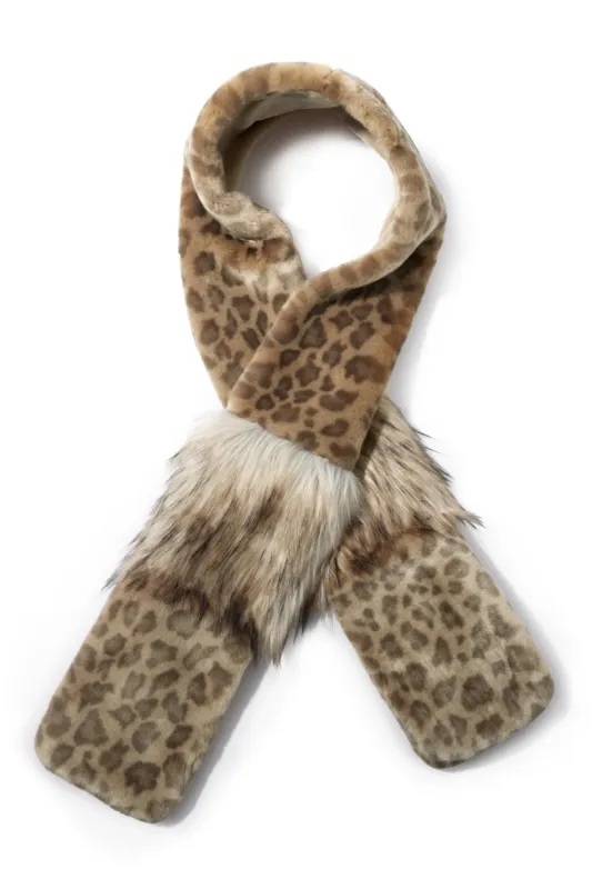 Faux Fur Scarf With Hand Warmers Vintage Leopard sold by Boston Proper