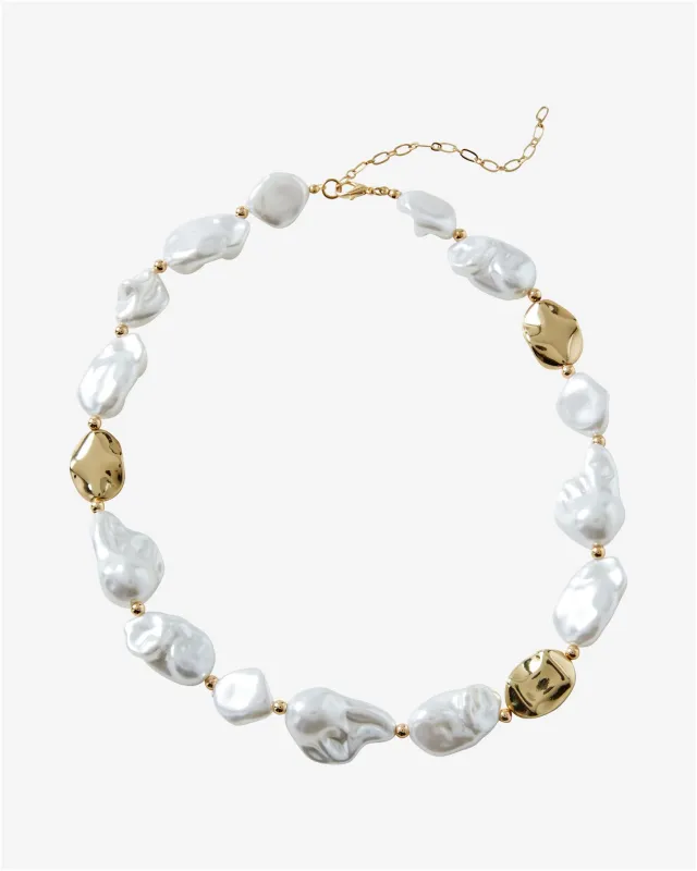 Resort Fresh Water Pearl Necklace Off White sold by Boston Proper
