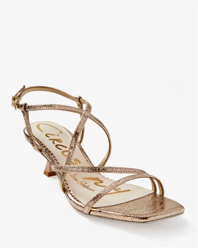 Strappy Kitten Heel Gold sold by Boston Proper