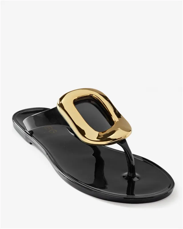 Modern Hardware Pool Slide Black made by Boston Proper
