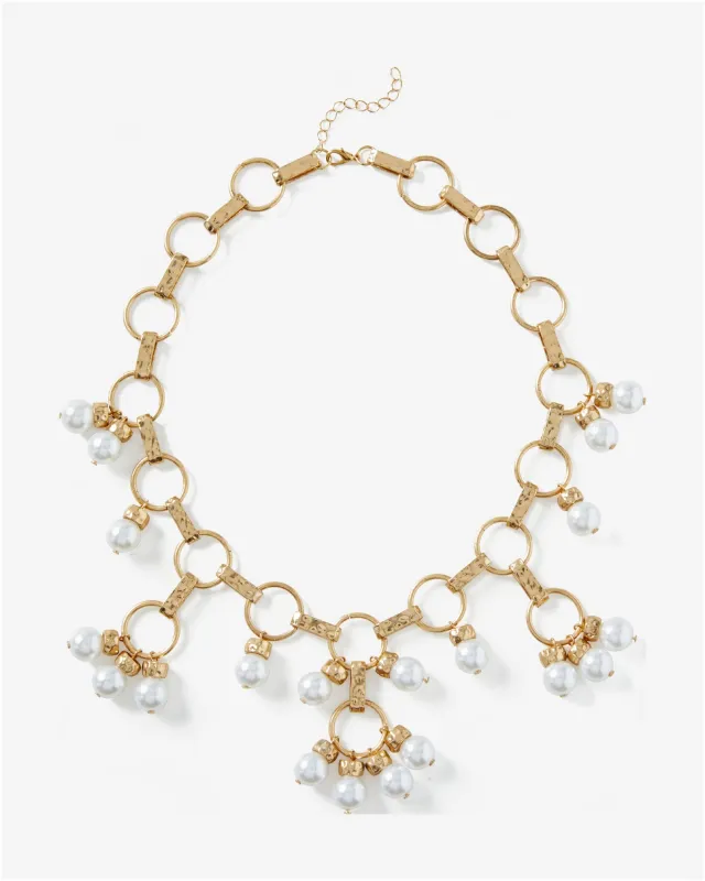 Pearl Link Necklace Gold sold by Boston Proper