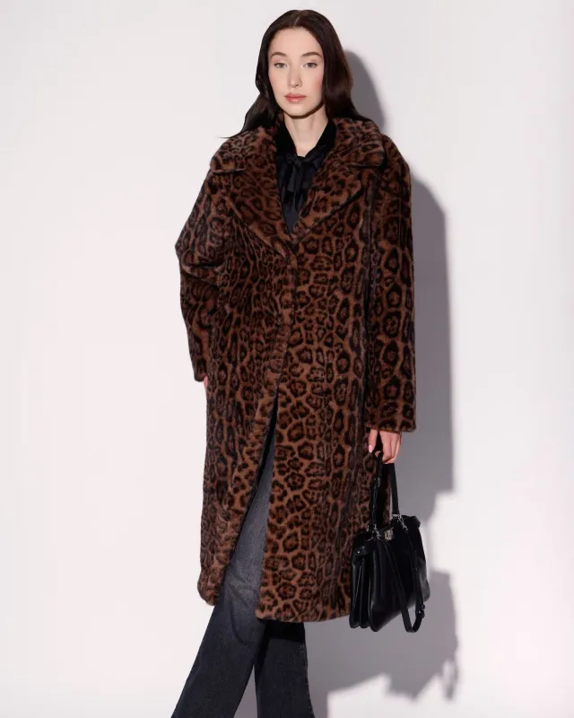 Pacey Coat, Jaguar Faux Fur sold by Boston Proper