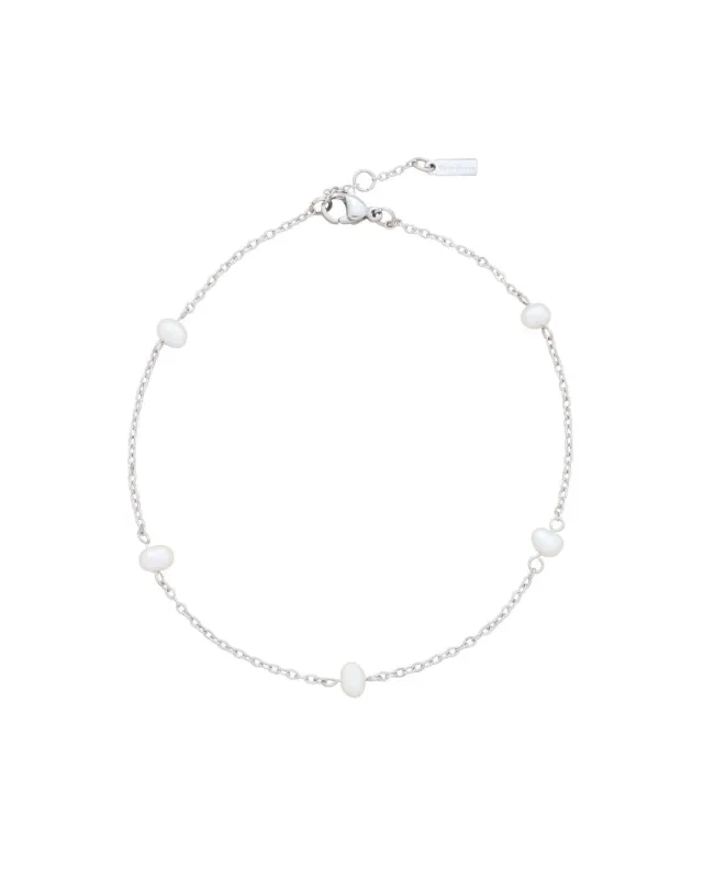 FRESHWATER PEARL MAX ANKLET SILVER sold by Boston Proper
