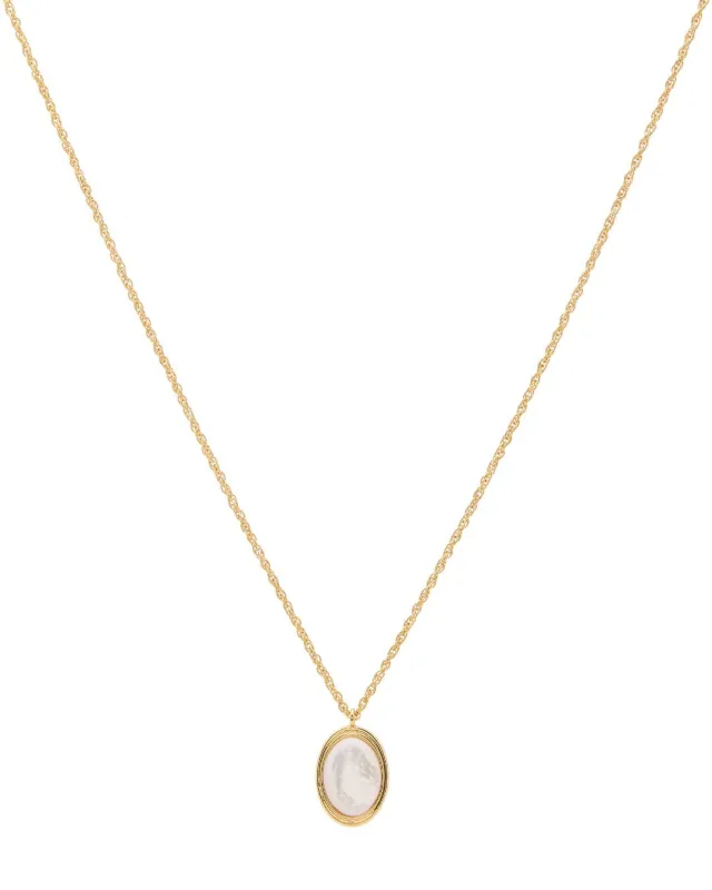 MOTHER-OF-PEARL OLIVIA NECKLACE sold by Boston Proper
