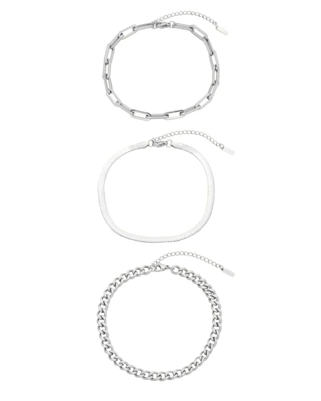 CINTHIA ANKLET SET SILVER made by Boston Proper