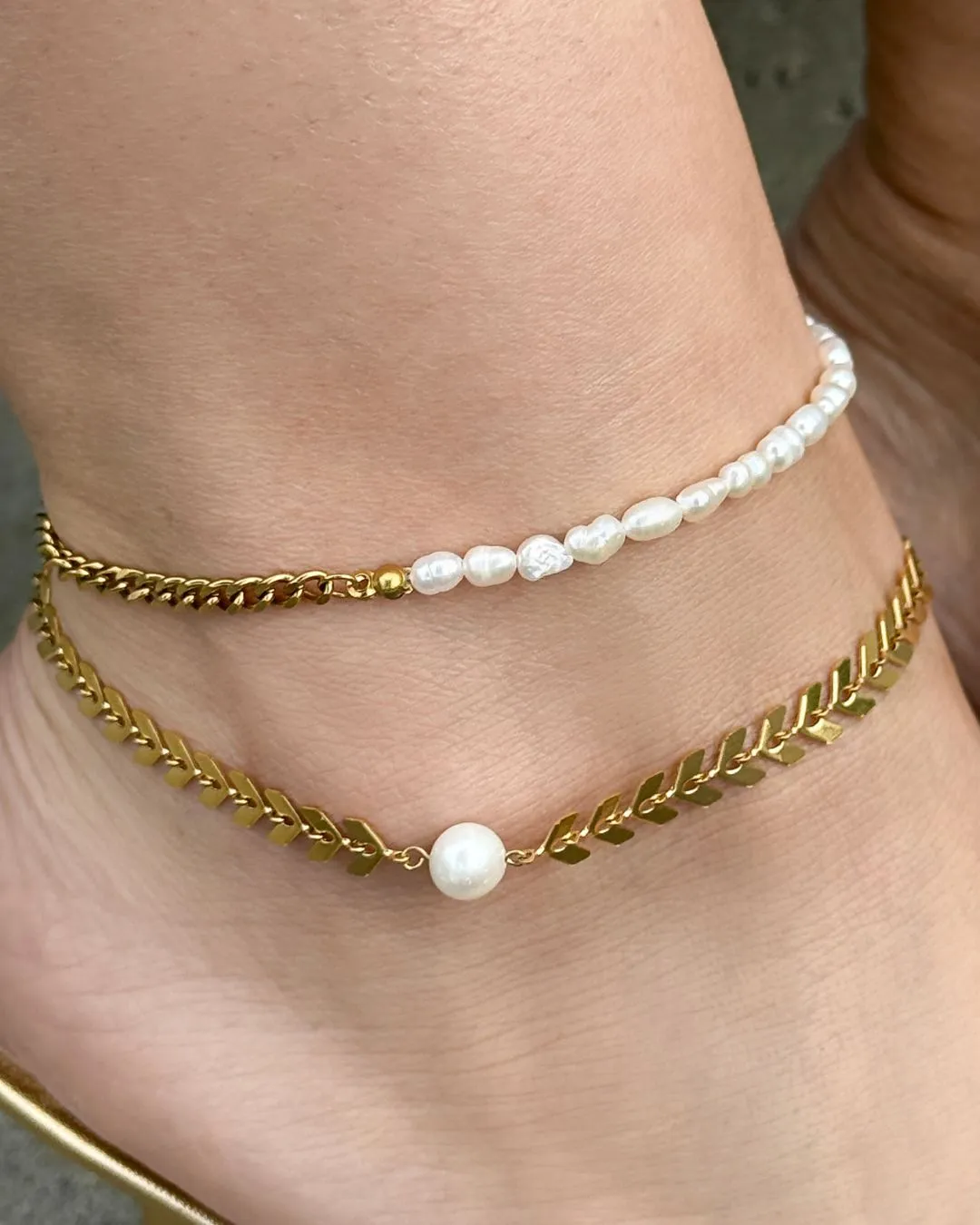 FRESHWATER PEARL EDEN ANKLET sold by Boston Proper product image thumbnail 3