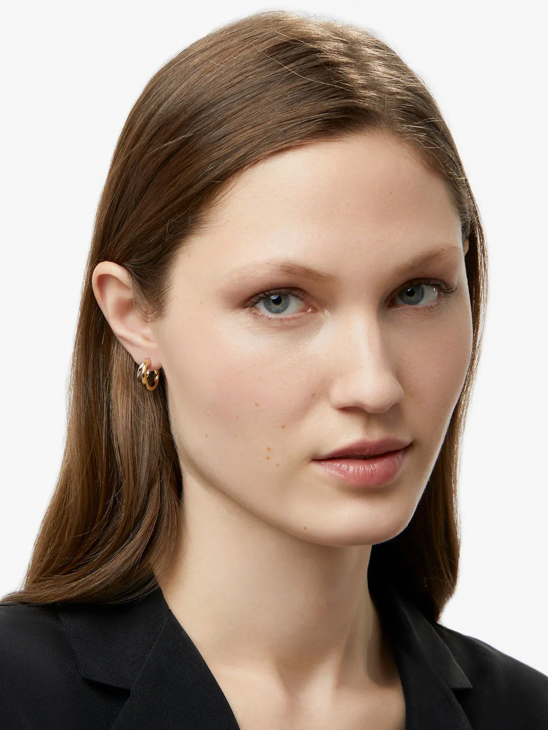 Double Hoop Earrings - Scarlett Two Tone sold by Boston Proper product image thumbnail 4