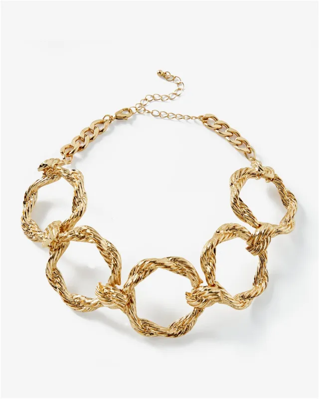 Large Antique Chain Choker Necklace Gold sold by Boston Proper