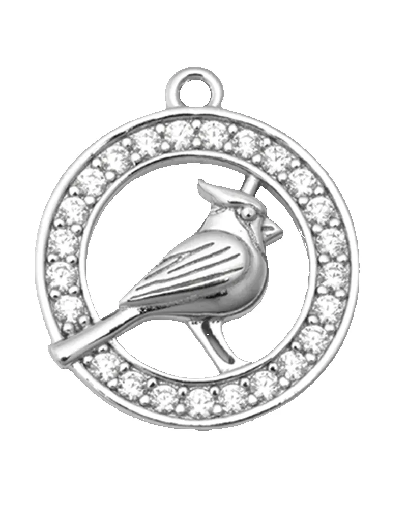 Moonstone Gemstone Bracelet with White Cardinal CZ Sterling Silver Charm sold by Boston Proper product image thumbnail 3