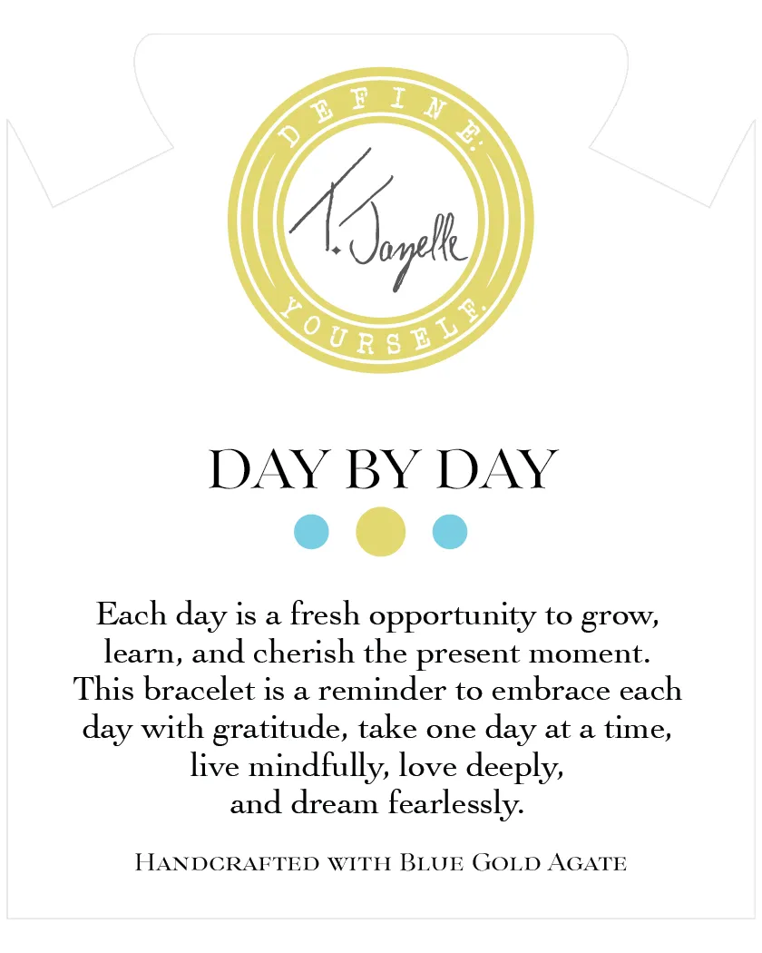 Gold Day by Day Collection- Blue Gold Agate Gemstone Bracelet sold by Boston Proper product image thumbnail 2