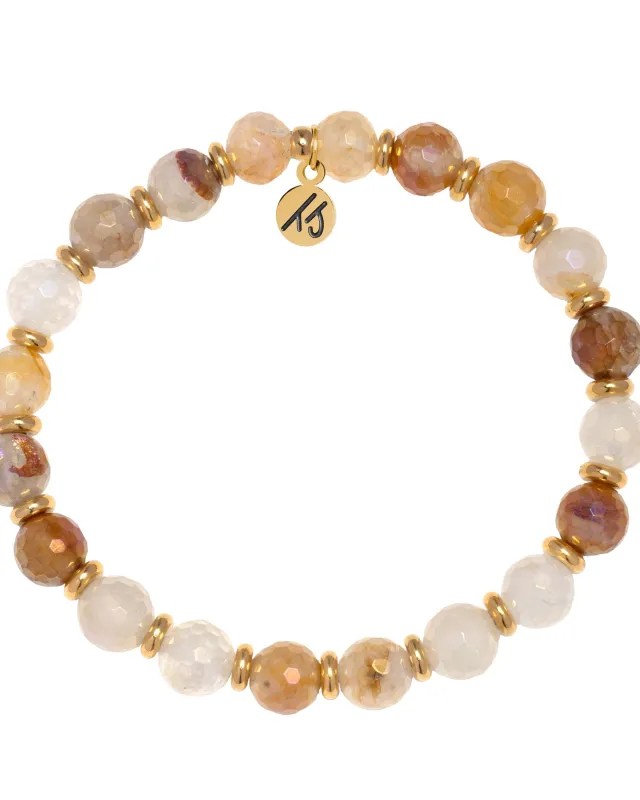 Gold Empowered Elegance Collection- Sunset Quartz Gemstone Bracelet sold by Boston Proper