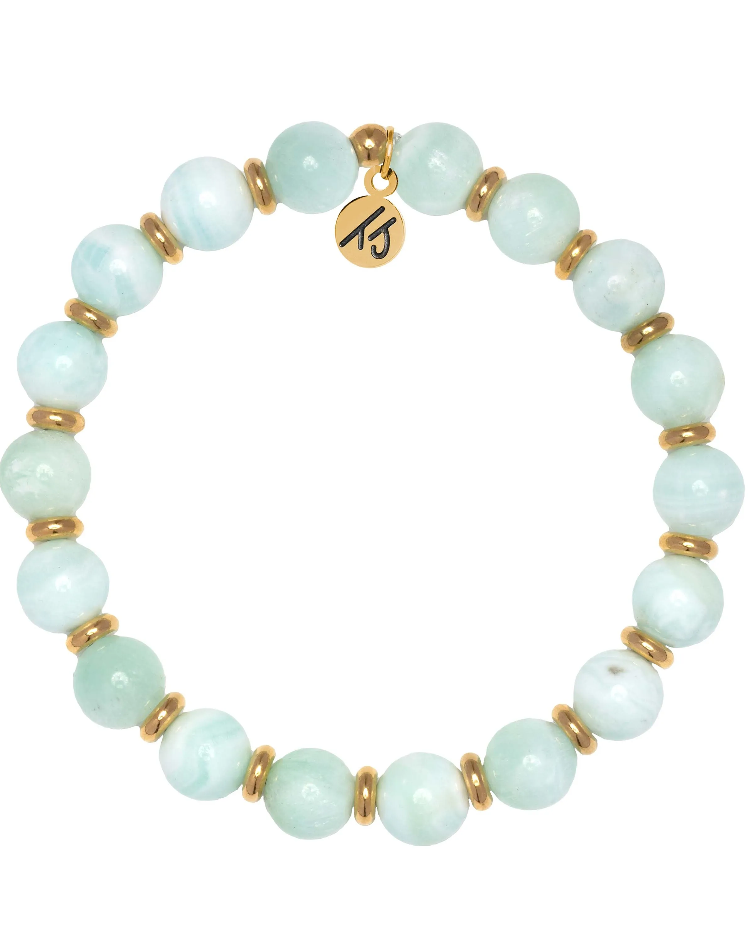 Gold Empowered Elegance Collection- Hemimorphite Gemstone Bracelet sold by Boston Proper