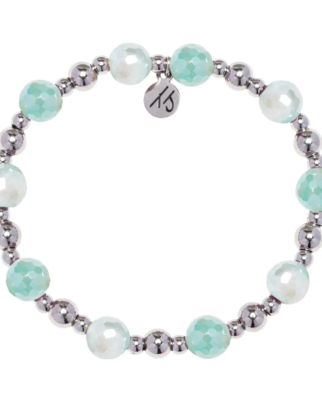 Day by Day Collection- Aqua Agate Gemstone Bracelet sold by Boston Proper