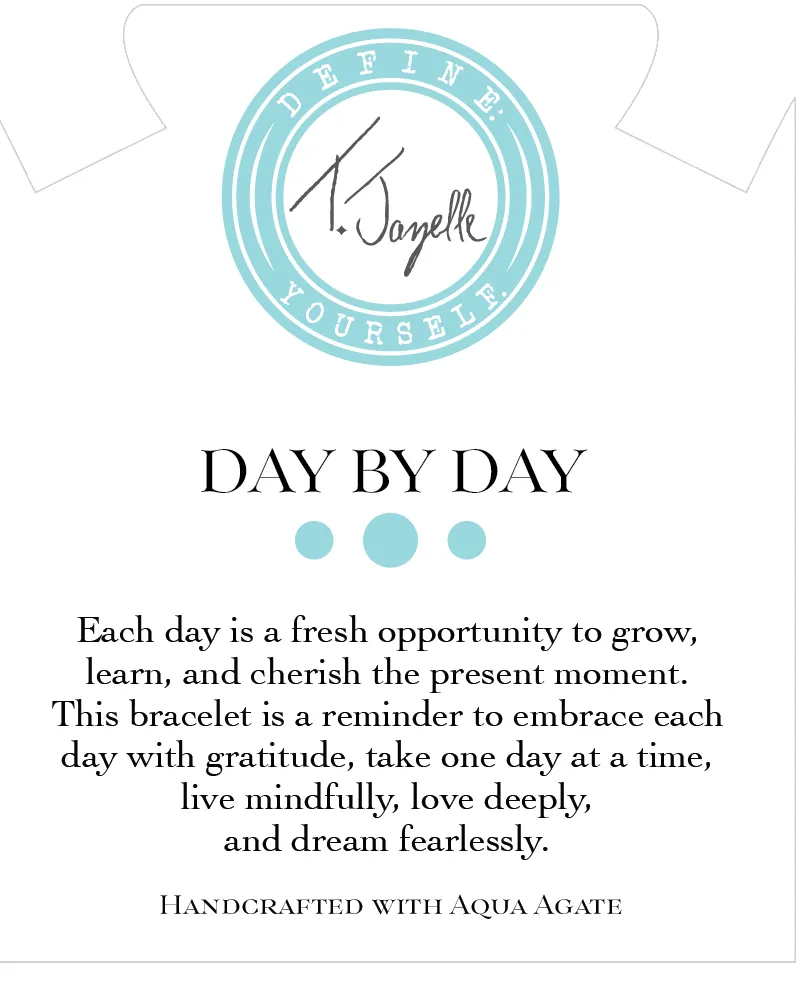 Gold Day by Day Collection- Aqua Agate Gemstone Bracelet sold by Boston Proper product image thumbnail 2