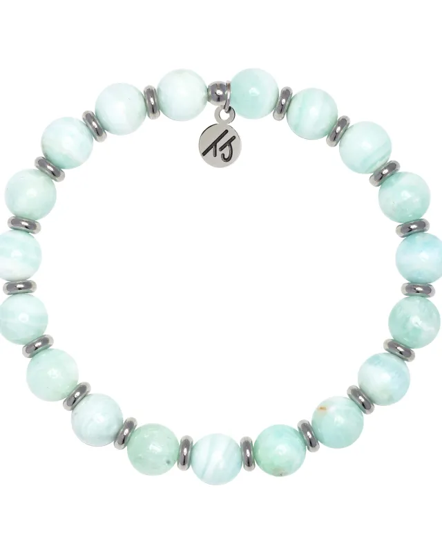 Silver Empowered Elegance Collection- Hemimorphite Gemstone Bracelet sold by Boston Proper