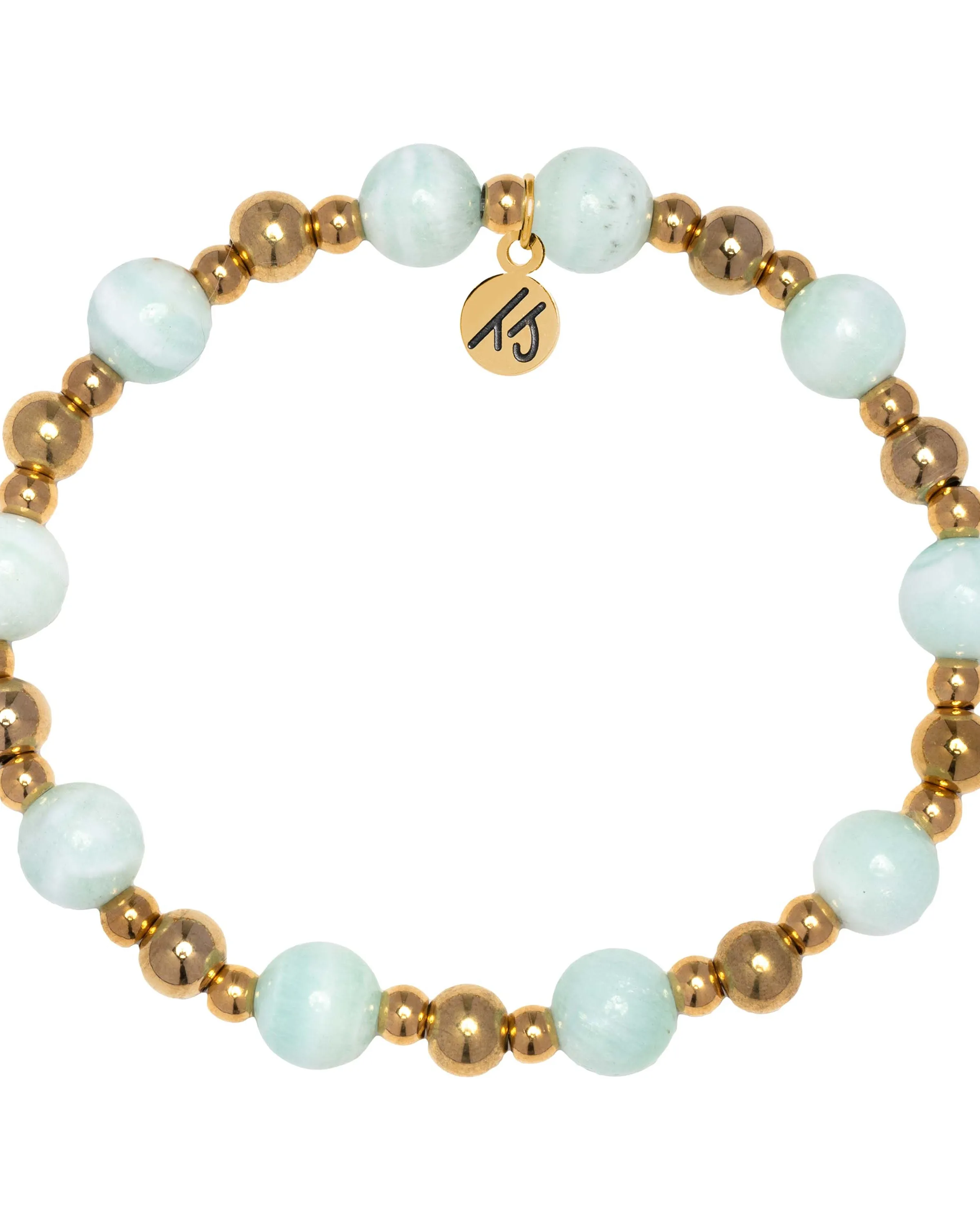 Gold Day by Day Collection- Hemimorphite Gemstone Bracelet sold by Boston Proper
