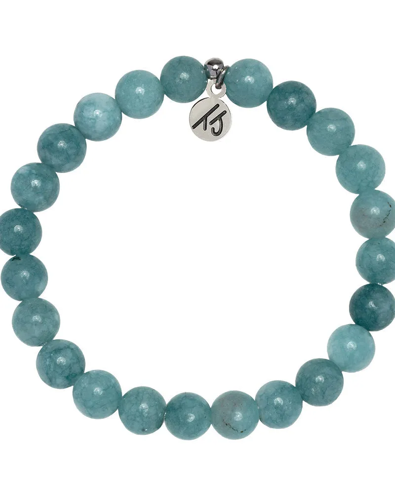Defining Bracelet- Prosperity Bracelet with Mountain Blue Jade Gemstones sold by Boston Proper
