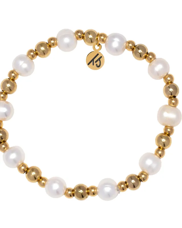 Gold Day by Day Collection- Pearl Gemstone Bracelet sold by Boston Proper