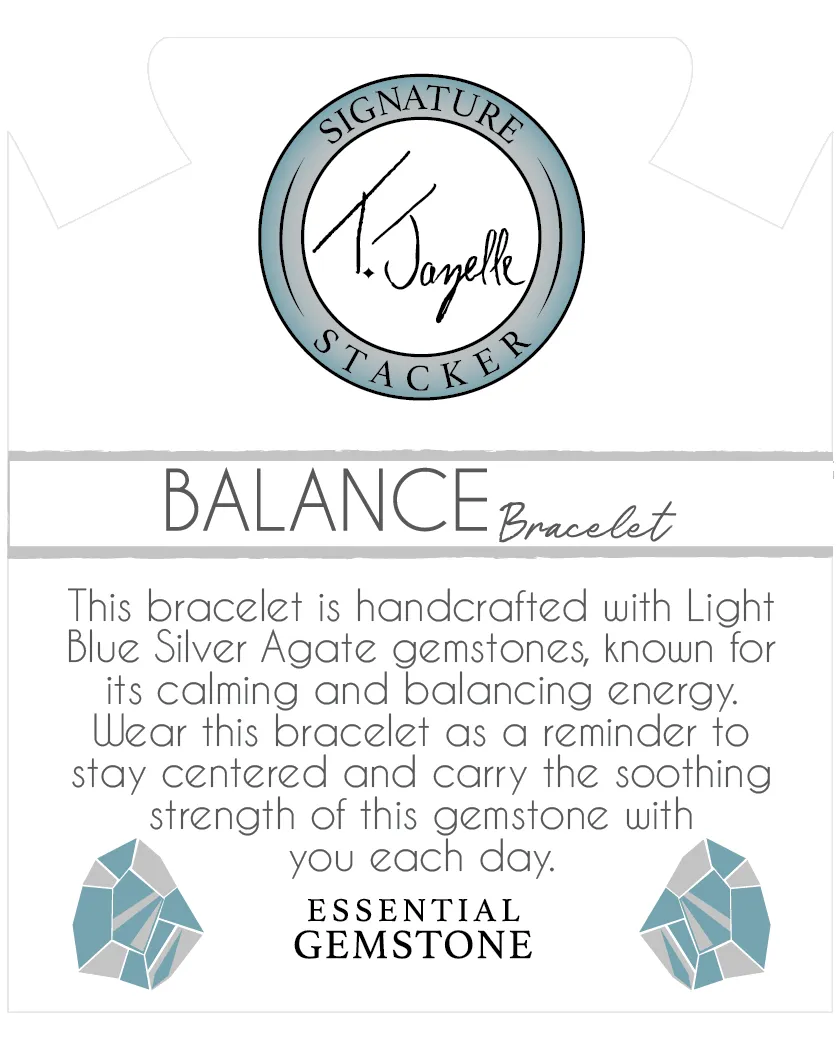 Defining Bracelet- Balance Bracelet with Blue Silver Agate Gemstones sold by Boston Proper product image thumbnail 2