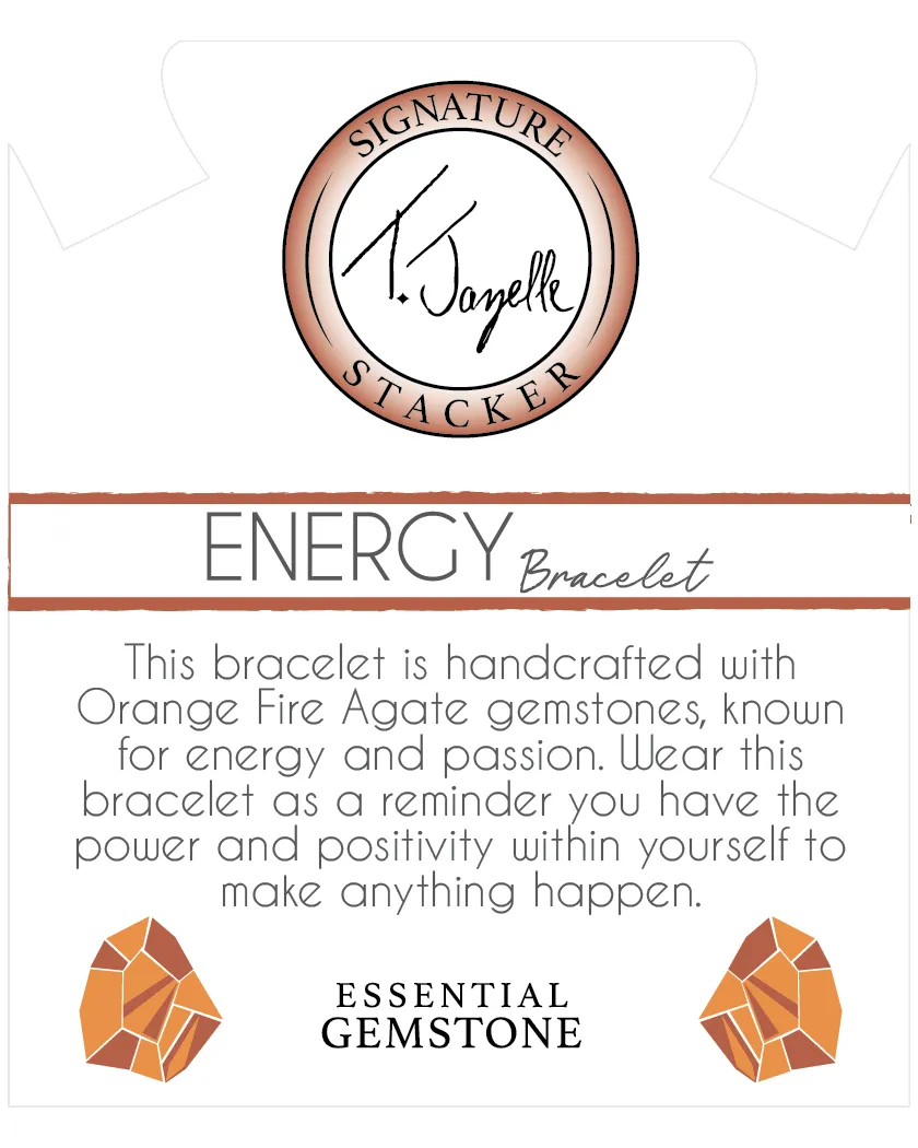 Defining Bracelet- Energy Bracelet with Orange Fire Agate Gemstones sold by Boston Proper product image thumbnail 2