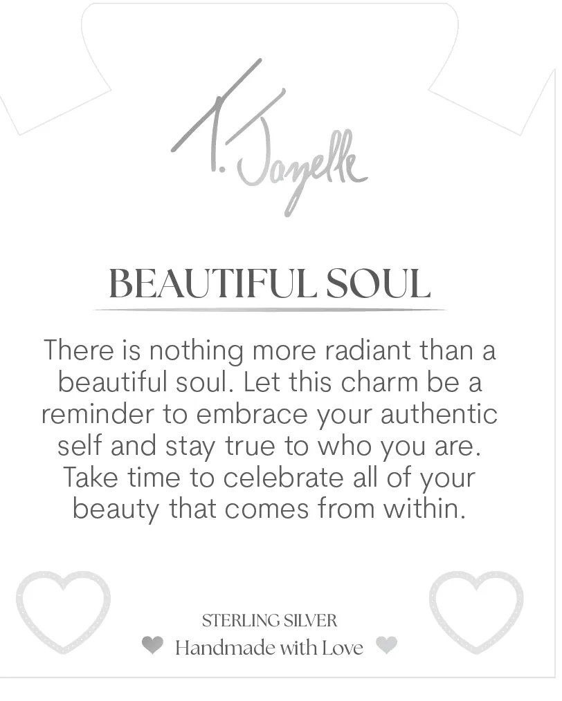 Cherry Jade Gemstone Bracelet with Beautiful Soul Sterling Silver Charm sold by Boston Proper product image thumbnail 2