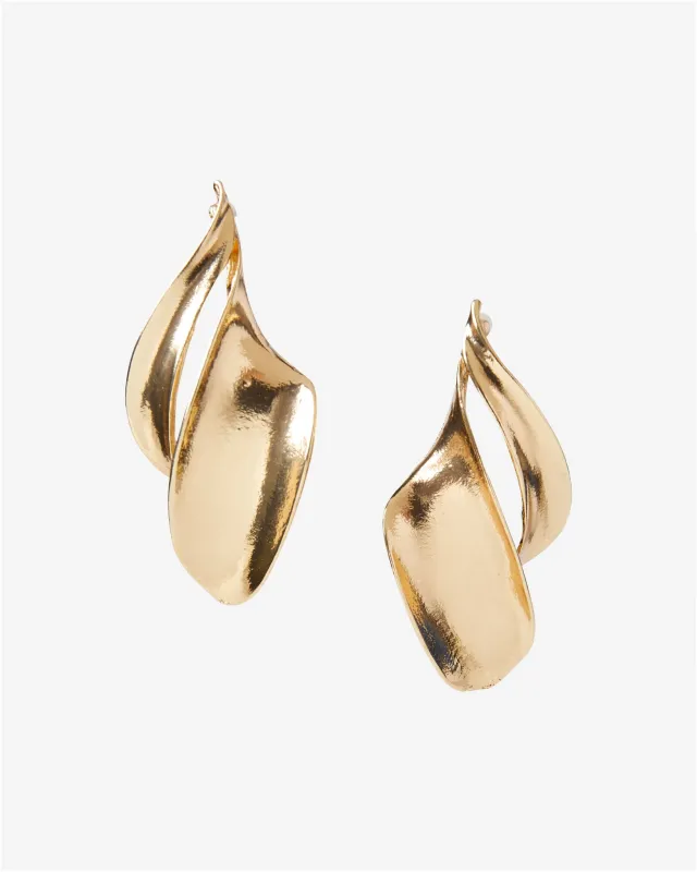Twist Drop Earring Gold sold by Boston Proper