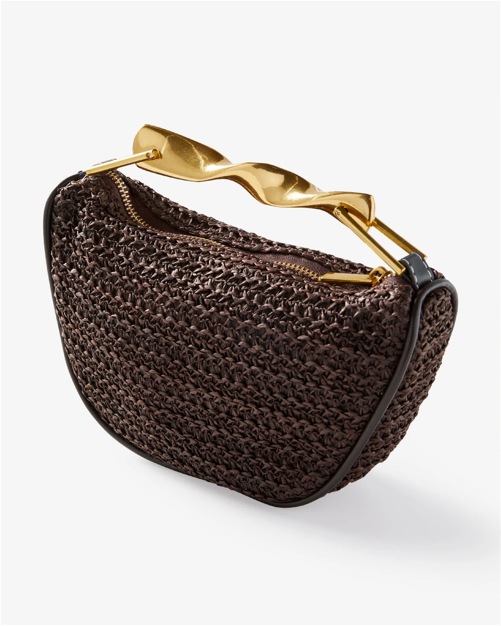 Twisted Handle Raffia Bag Brown sold by Boston Proper