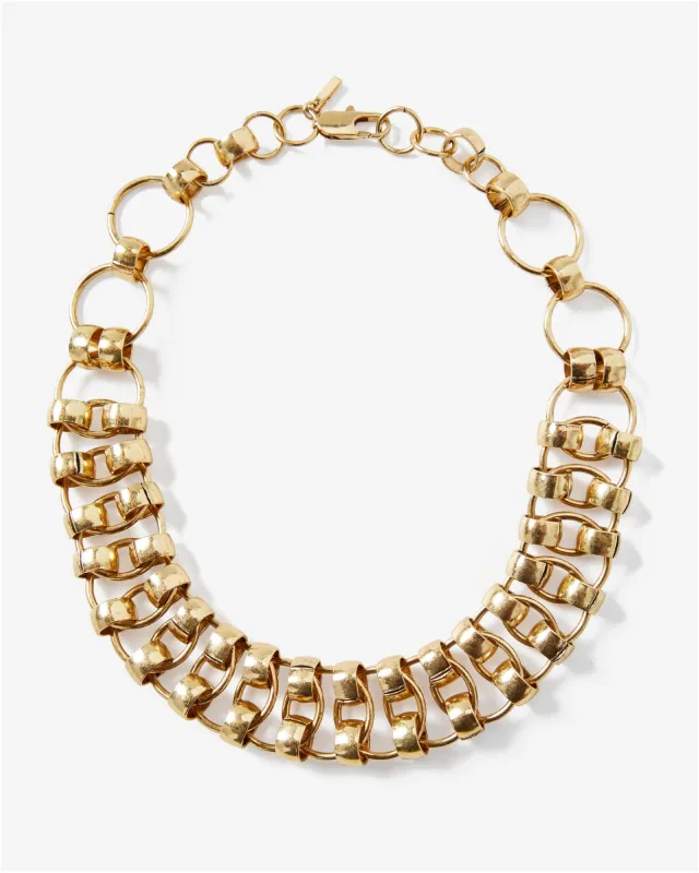 Metal Link Choker Gold sold by Boston Proper