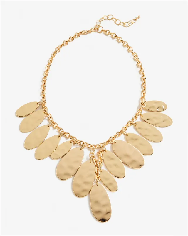 Hammered Disc Necklace Gold sold by Boston Proper