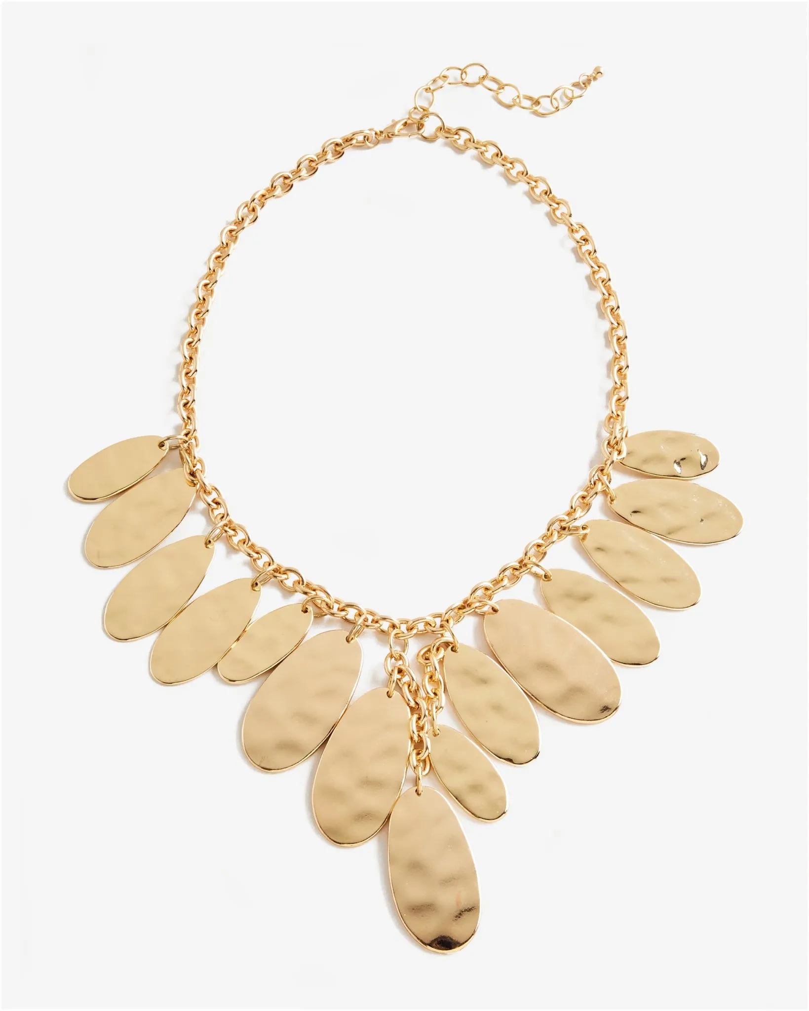 Hammered Disc Necklace Gold sold by Boston Proper