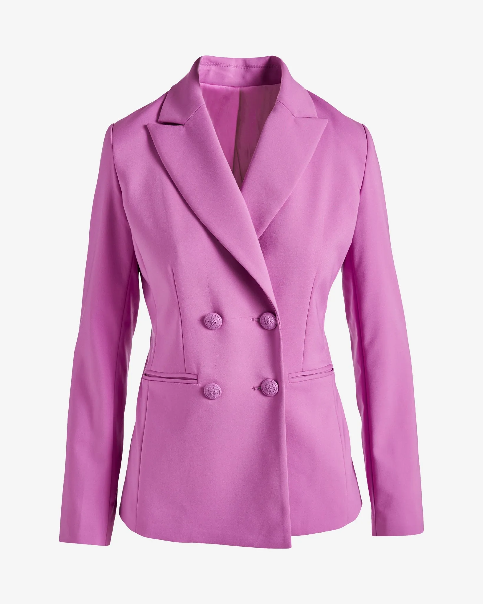 Chic Modern Double Breasted Blazer Radiant Orchid sold by Boston Proper product image thumbnail 2