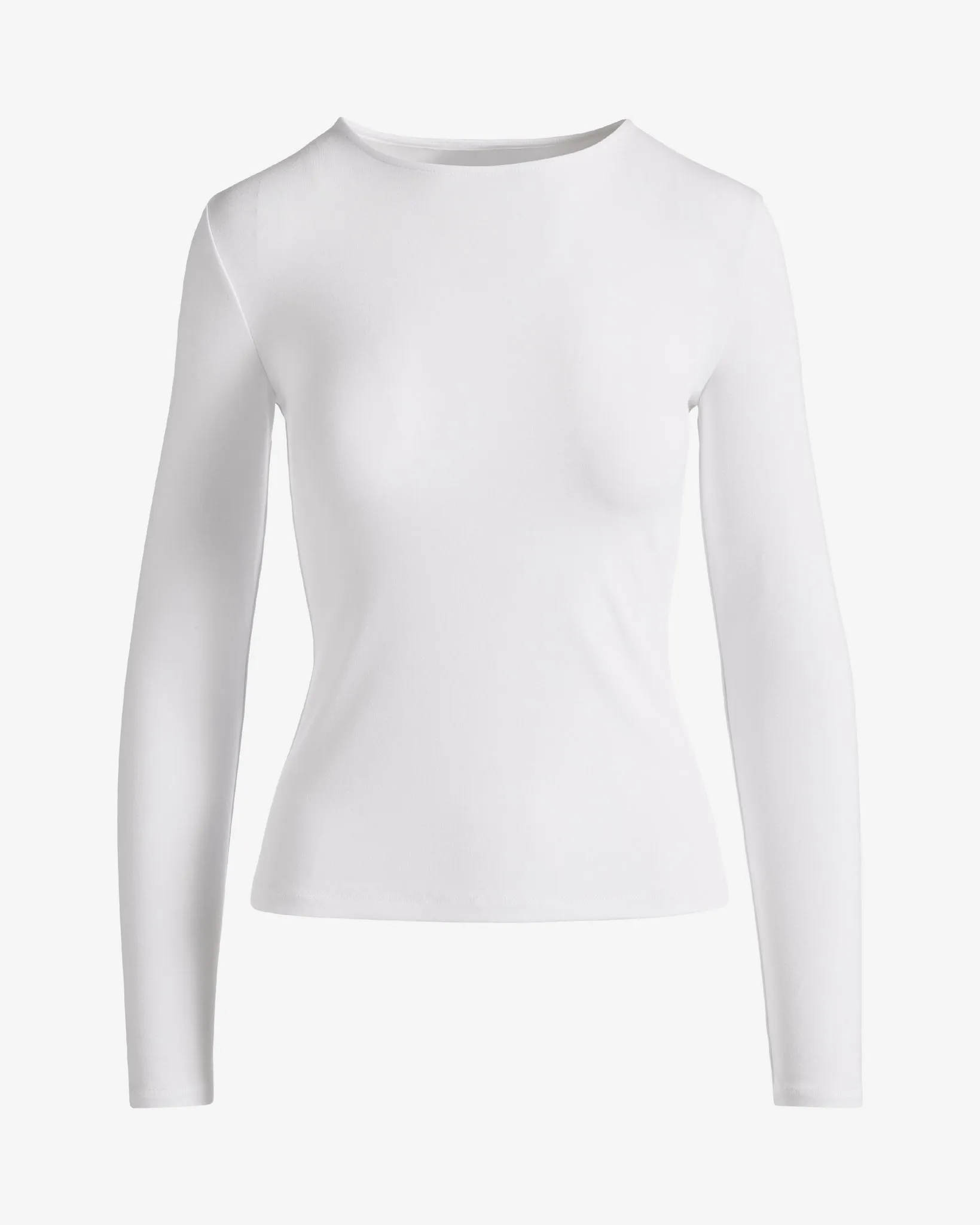 Crew Neck Knit Top White sold by Boston Proper product image thumbnail 2