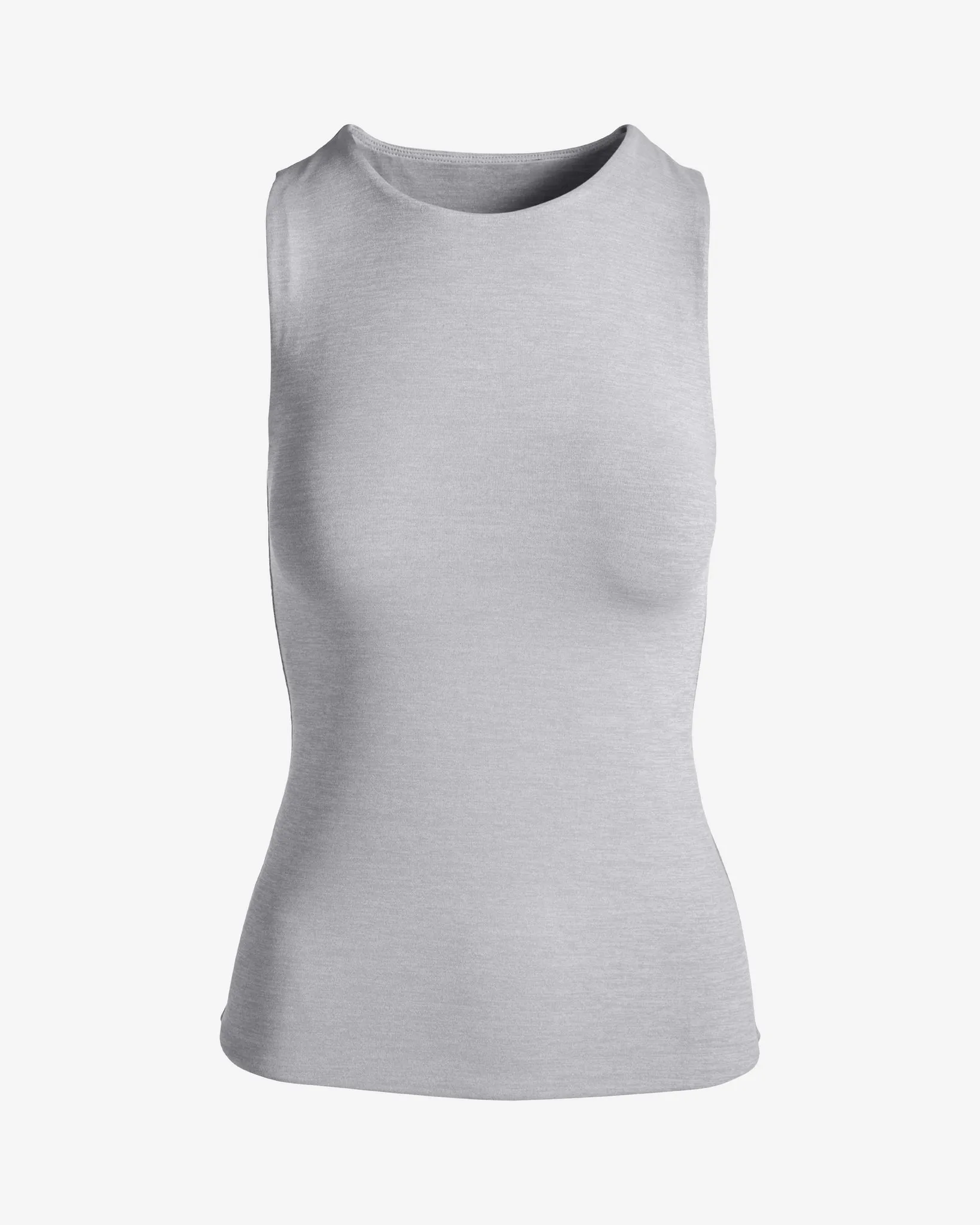 Contour High Neck Tank Top Heather Gray sold by Boston Proper product image thumbnail 2