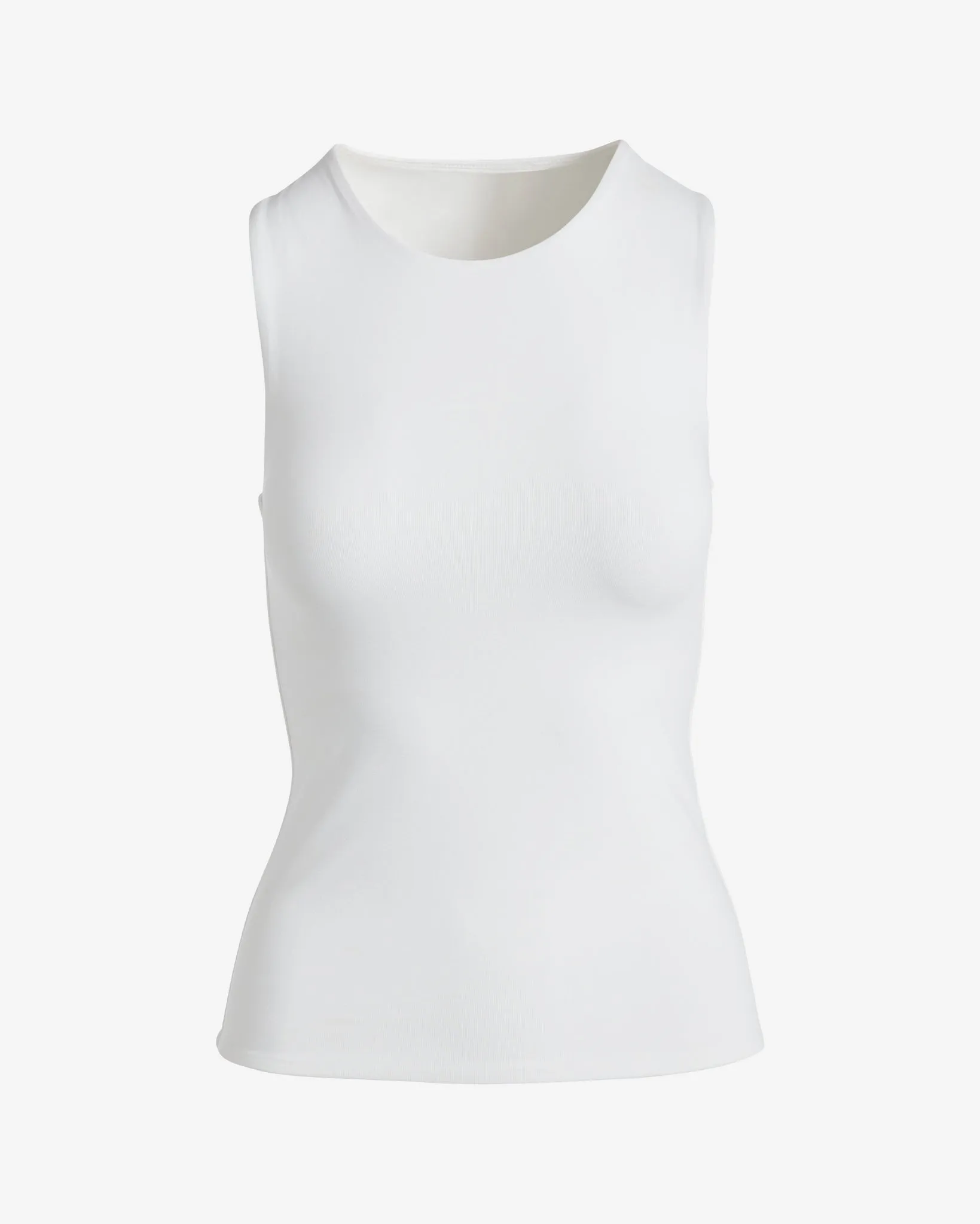Contour High Neck Tank Top Pure White sold by Boston Proper product image thumbnail 2