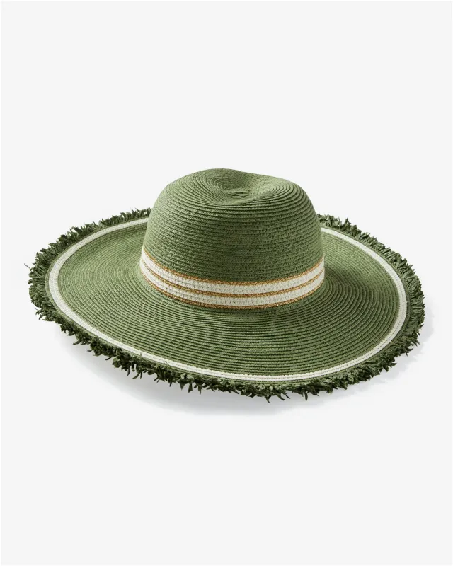 Olive Raffia Sun Hat Olive sold by Boston Proper