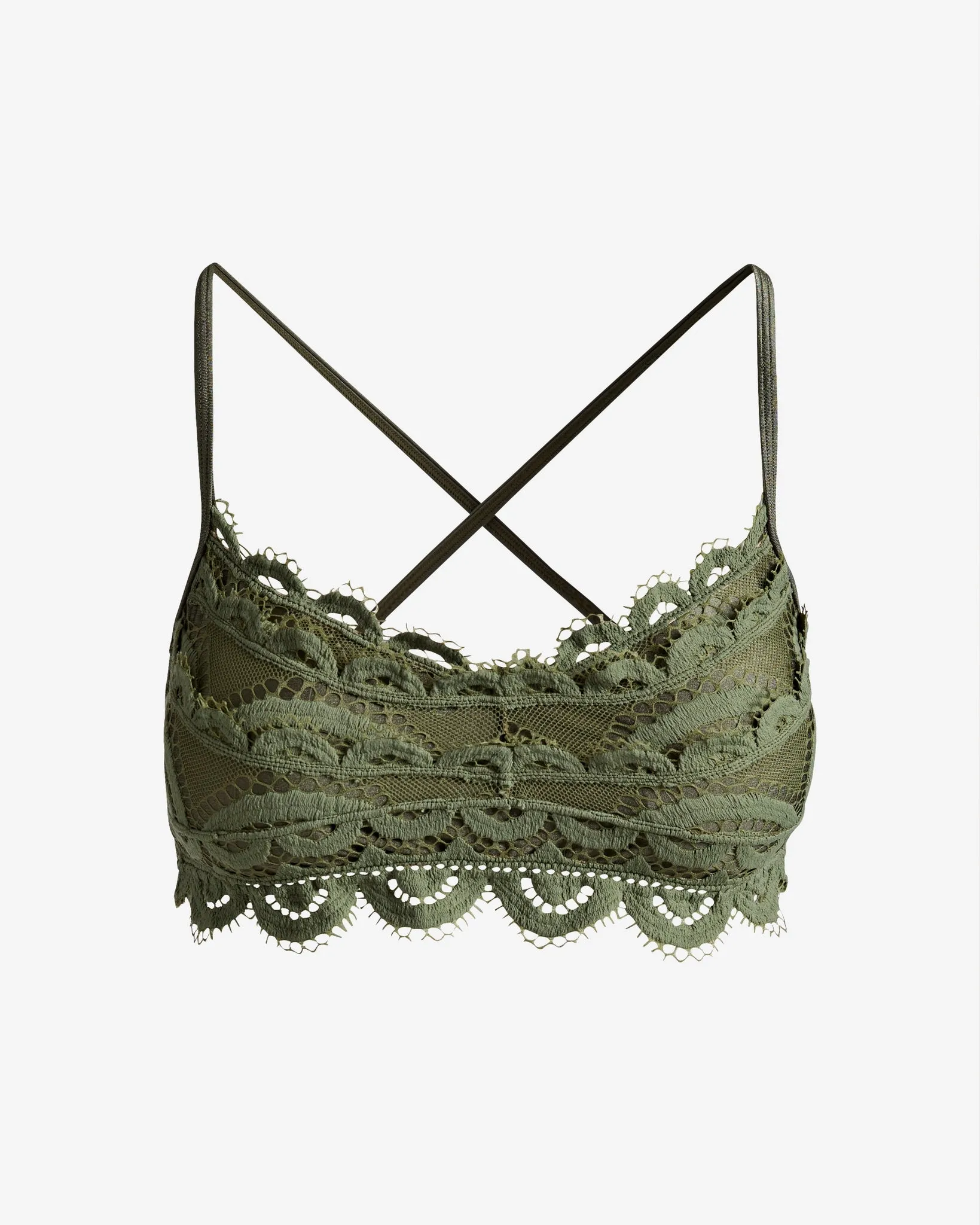 PQ Swim x Boston Proper Lace Overlay Bikini Top Olive sold by Boston Proper product image thumbnail 2